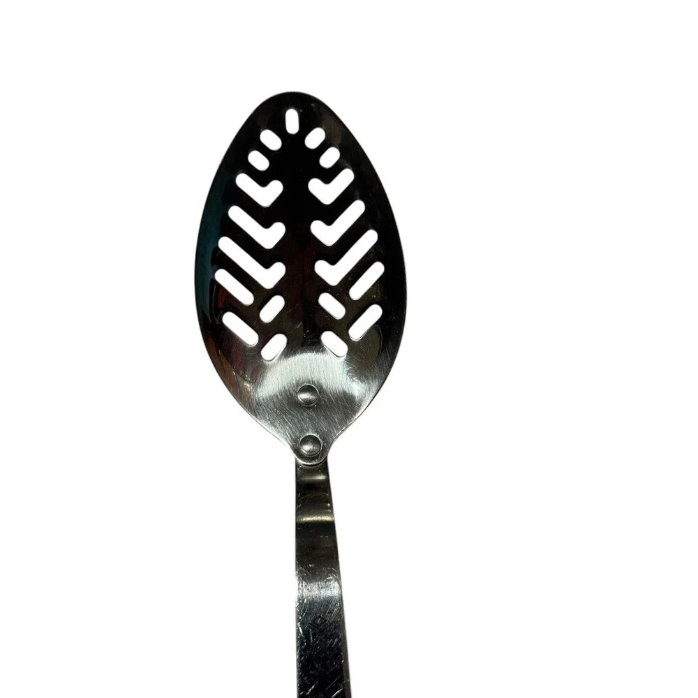 CUTCO #17 KL Slotted Spoon 12” Length Brown Orange Swirl Handle